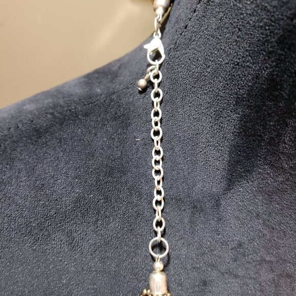 Womens Fashion Gold Tone Multi Strand Seed Beaded Necklace with Lobster Clasp - Picture 7 of 7